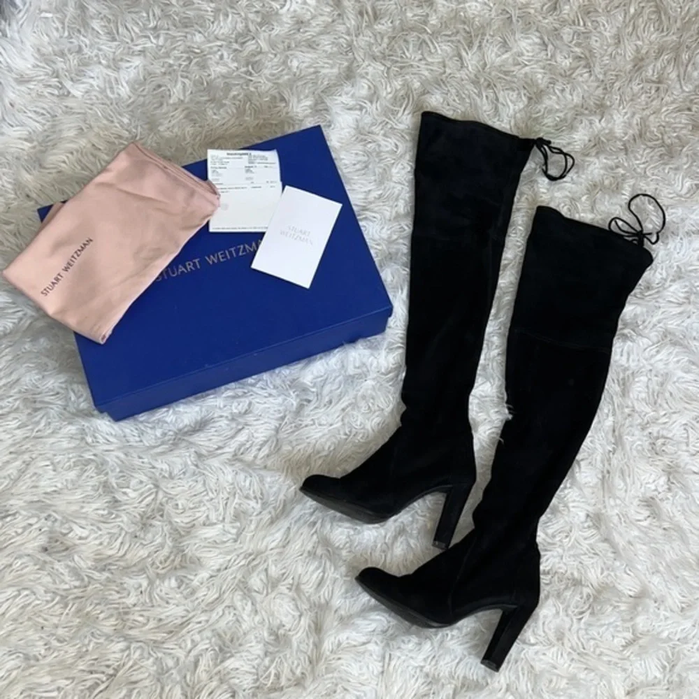 STUART WEITZMAN‎ BLACK OVER THE KNEE BOOTS